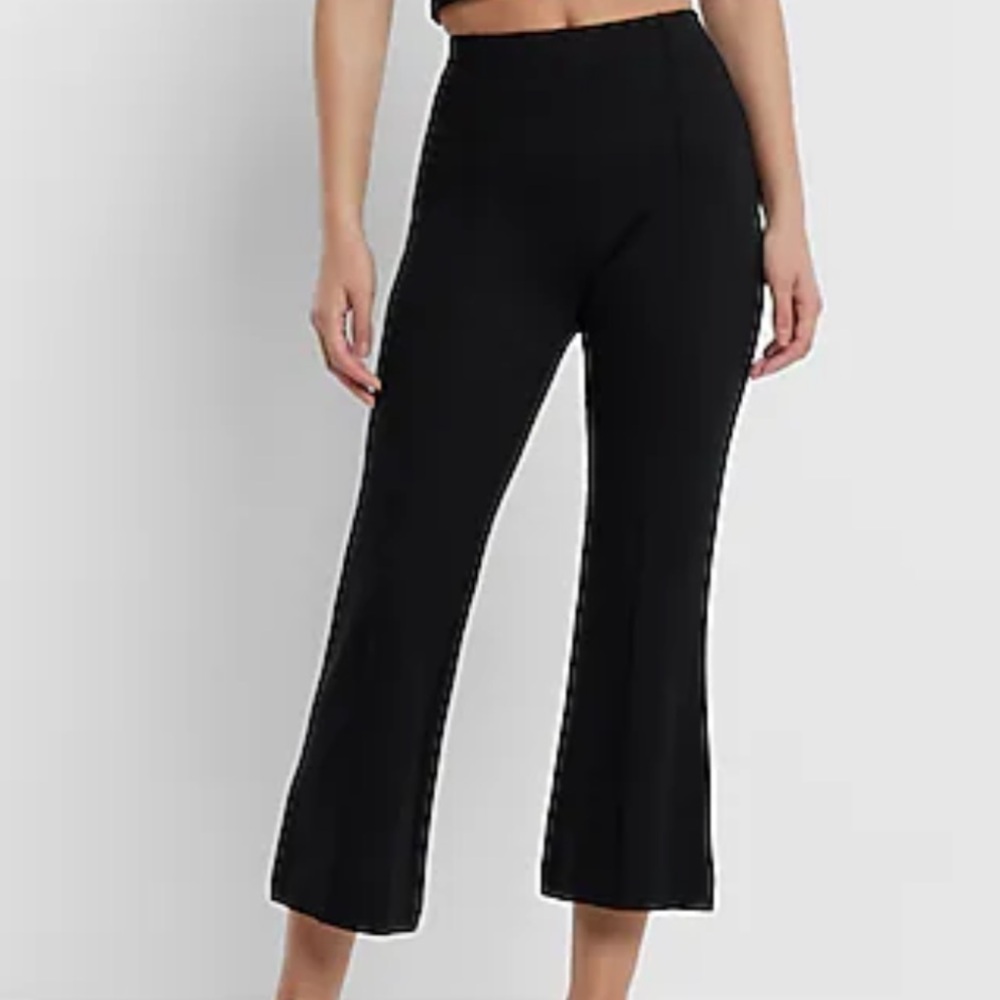 Express Columnist High-Waisted Front Seam Cropped Flare Pant - Picture 2 of 10